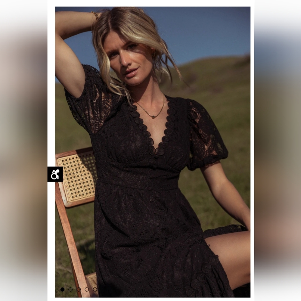 Bohme black lace dress